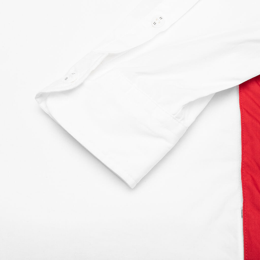 Tie Shirt LS - White/Red, , large image number null