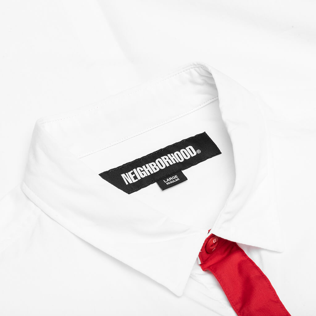 Tie Shirt LS - White/Red, , large image number null