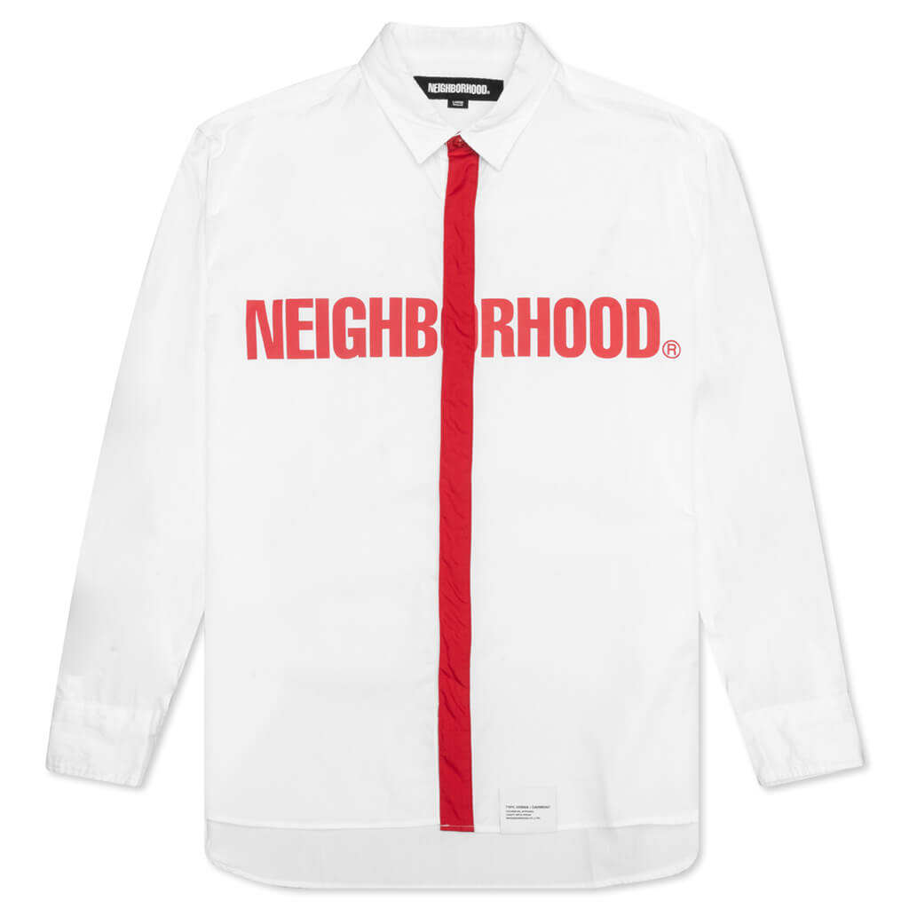 Tie Shirt LS - White/Red, , large image number null