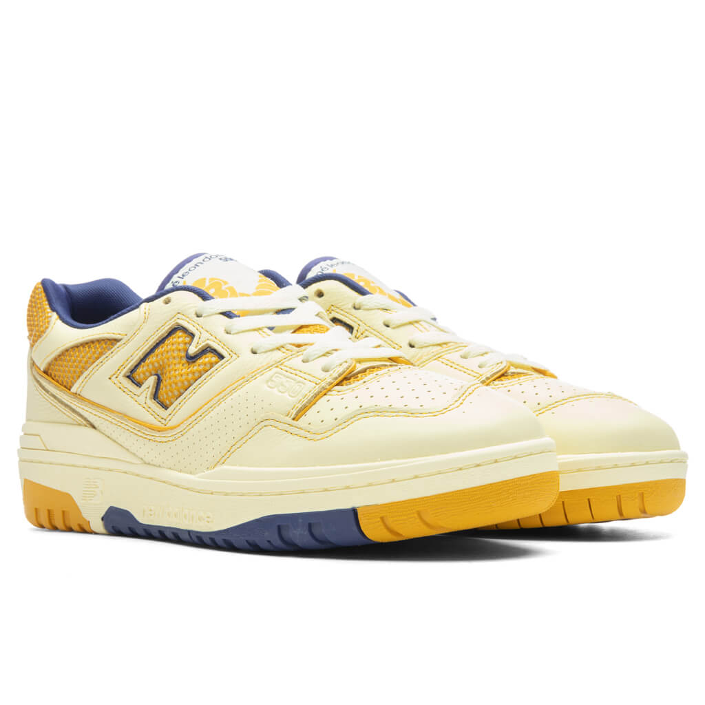 New Balance x Aime Leon Dore P550 Basketball Oxfords - White/Yellow, , large image number null