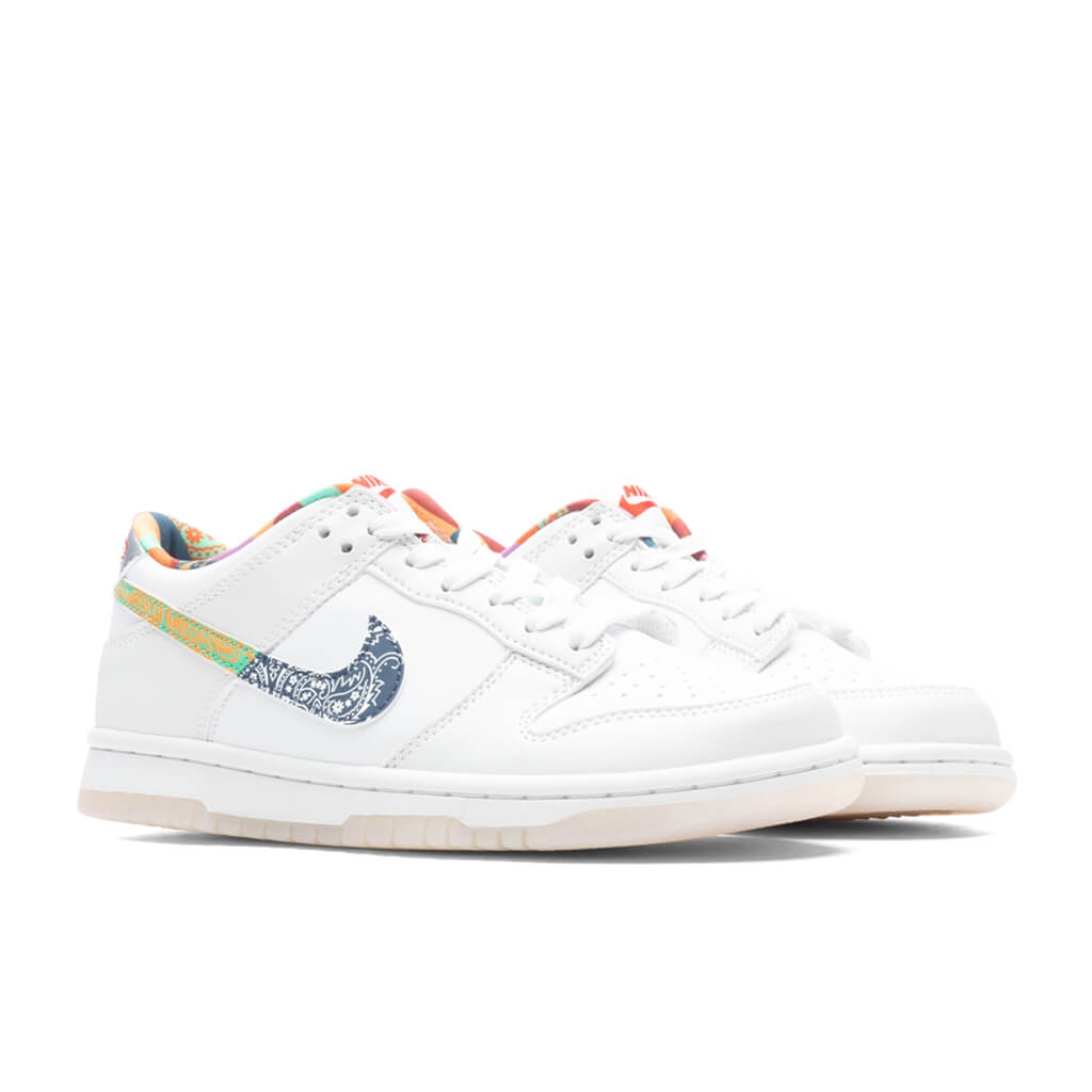 Dunk Low Multi-Color Paisley (GS) - White/Diffused Blue/White, , large image number null