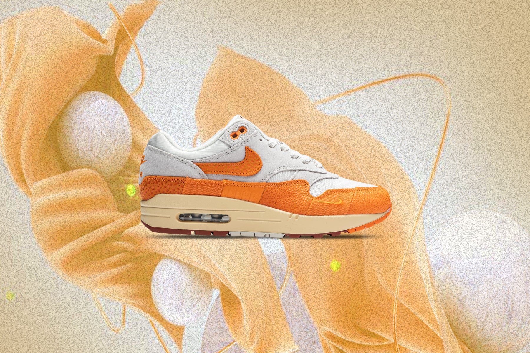 Womens Air Max 1 Magma Orange - Light Bone/Magma Orange/Neutral Grey, , large image number null