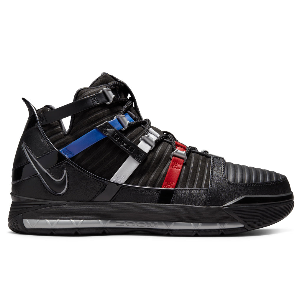 Nike Zoom Lebron 3 - Black/Metallic Silver/University Red