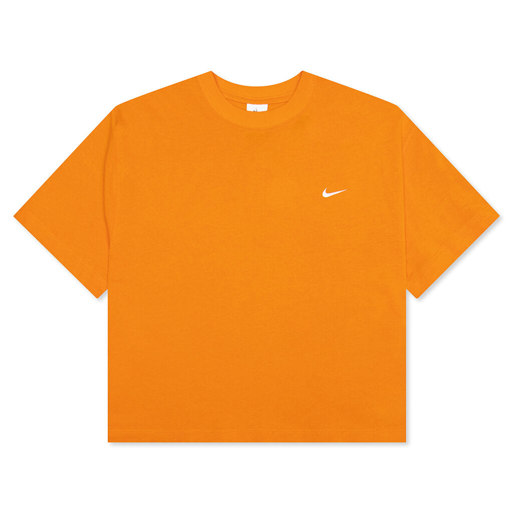 NikeLab Women's Fleece T-Shirt - Kumquat/White