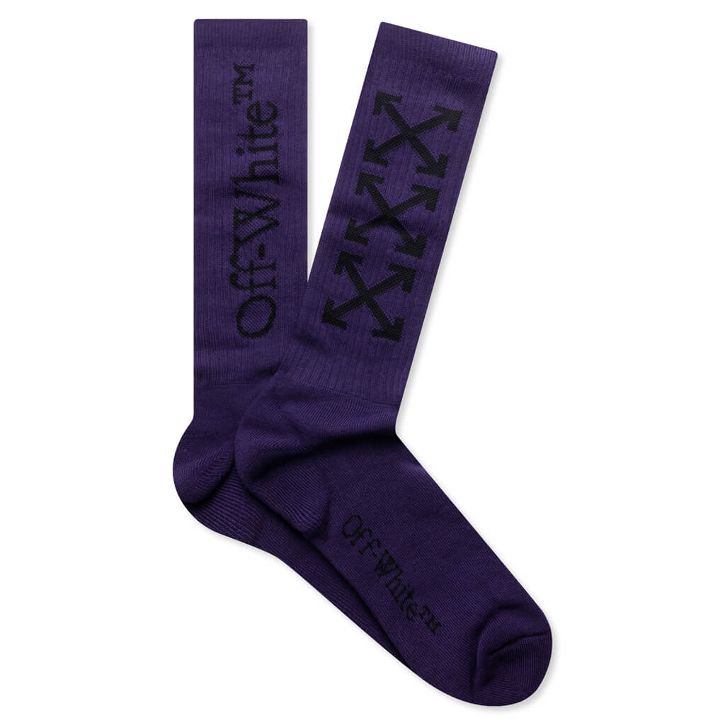 Arrow Bookish Medium Socks - Purple/Black, , large image number null