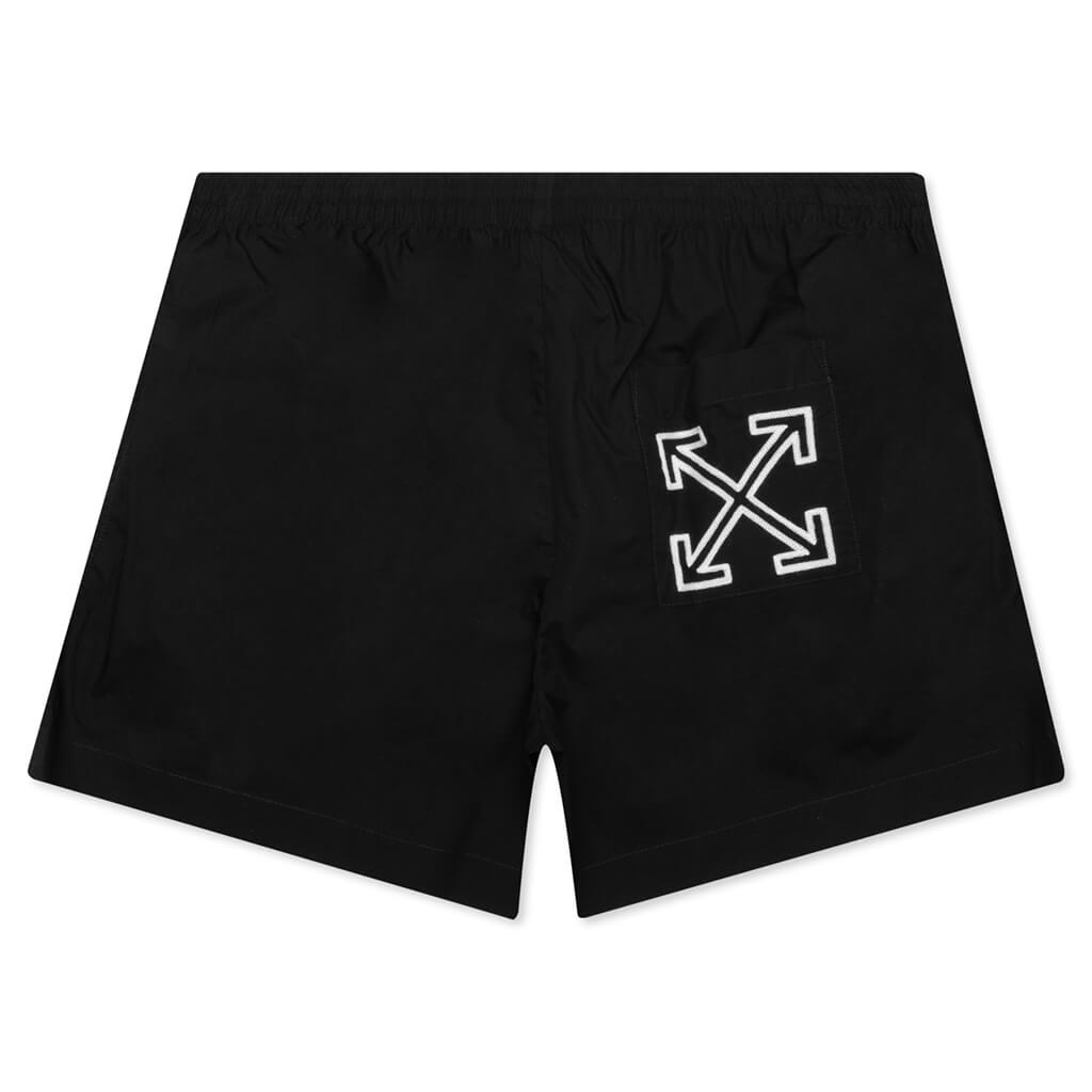 Arrow Outline Pajama Shorts - Black/White