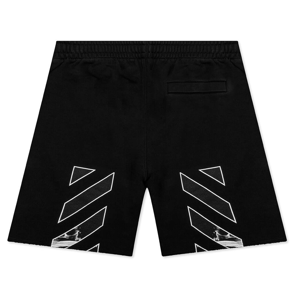 Caravaggio Diag Sweatshort - Black/White