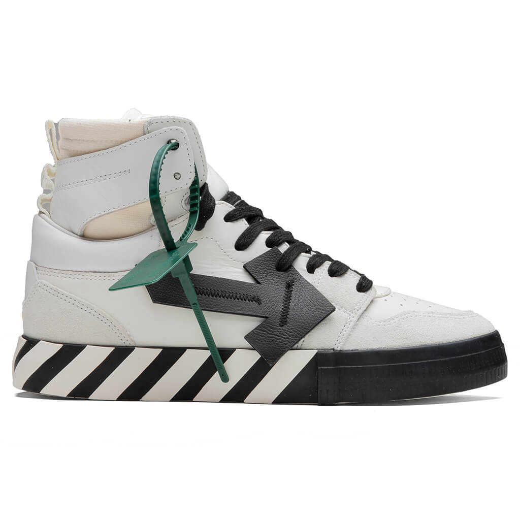 High Top Vulcanized Leather - White/black