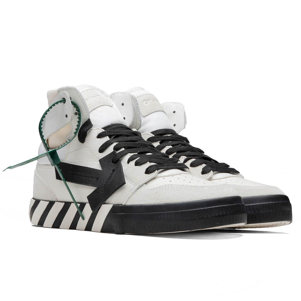 High Top Vulcanized Leather - White/black, , large image number null