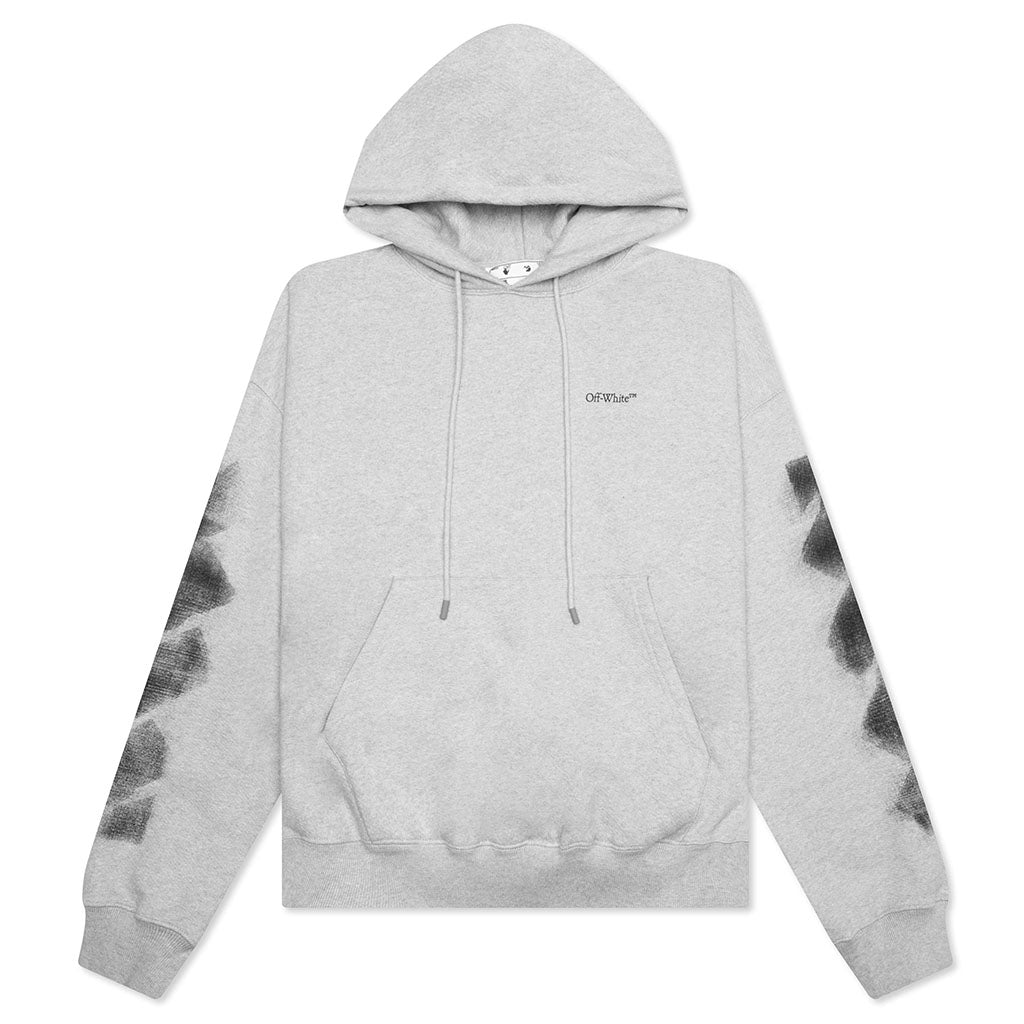 Jumbo Arrow Boxy Hoodie - Melange Grey/Black, , large image number null