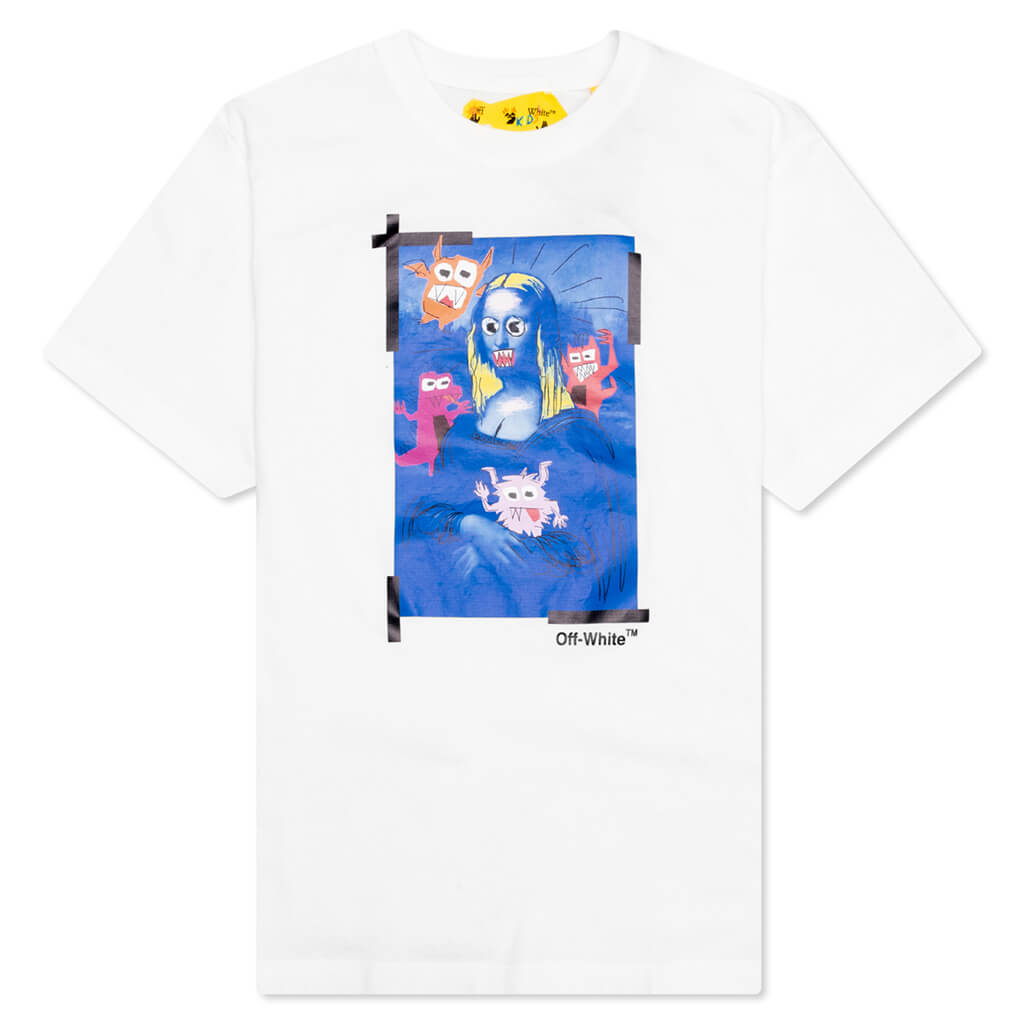 Girls Monsterlisa S/S Tee - White/Blue