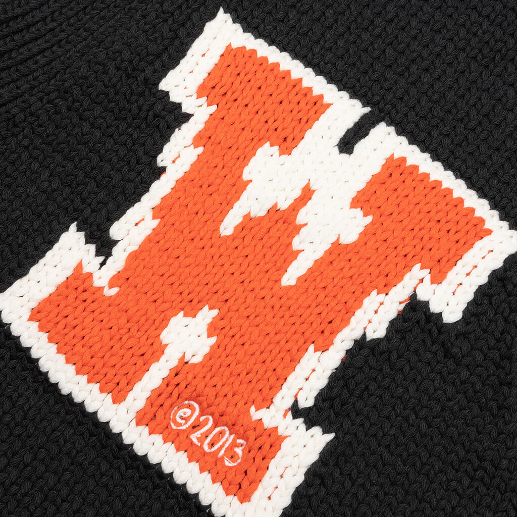 OW Patch Knit Cardigan - Black/Orange, , large image number null