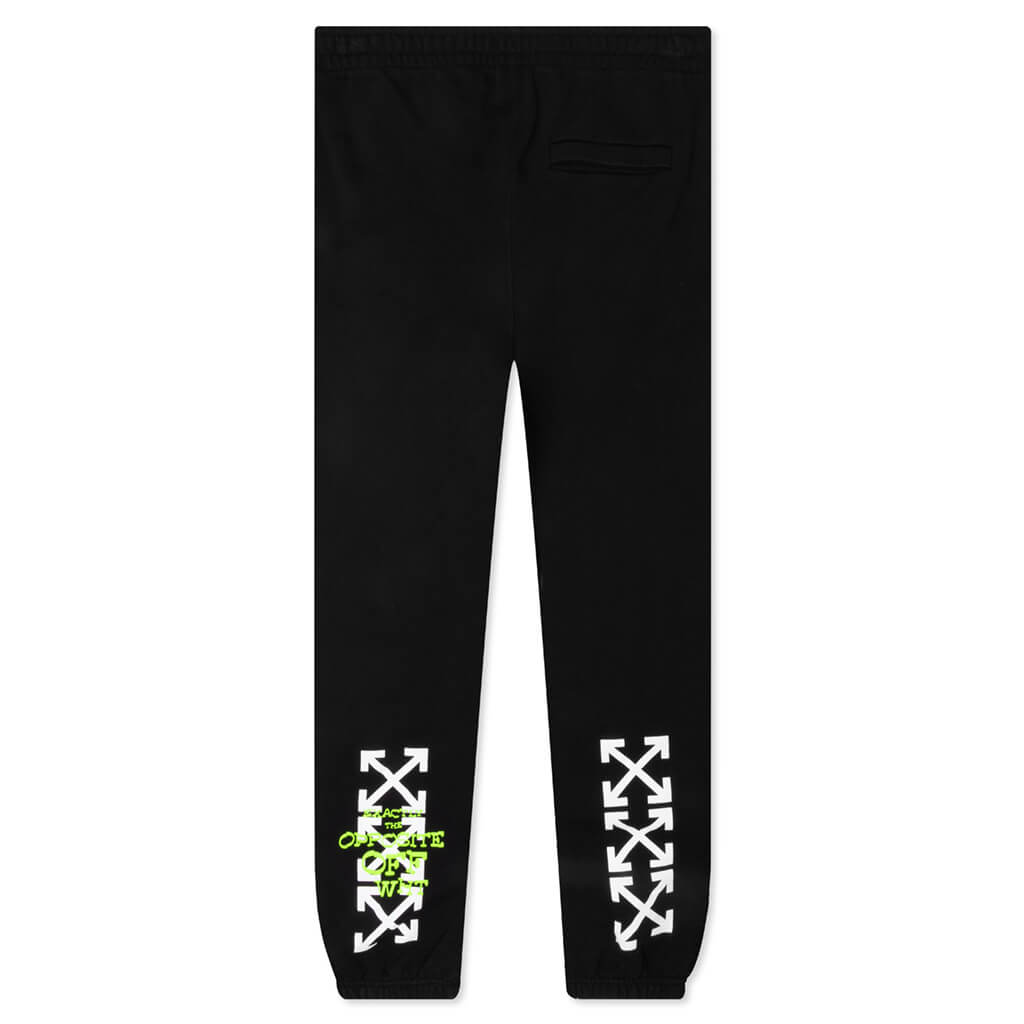 Opposite Arr Slim Sweatpants - Black/Lime, , large image number null