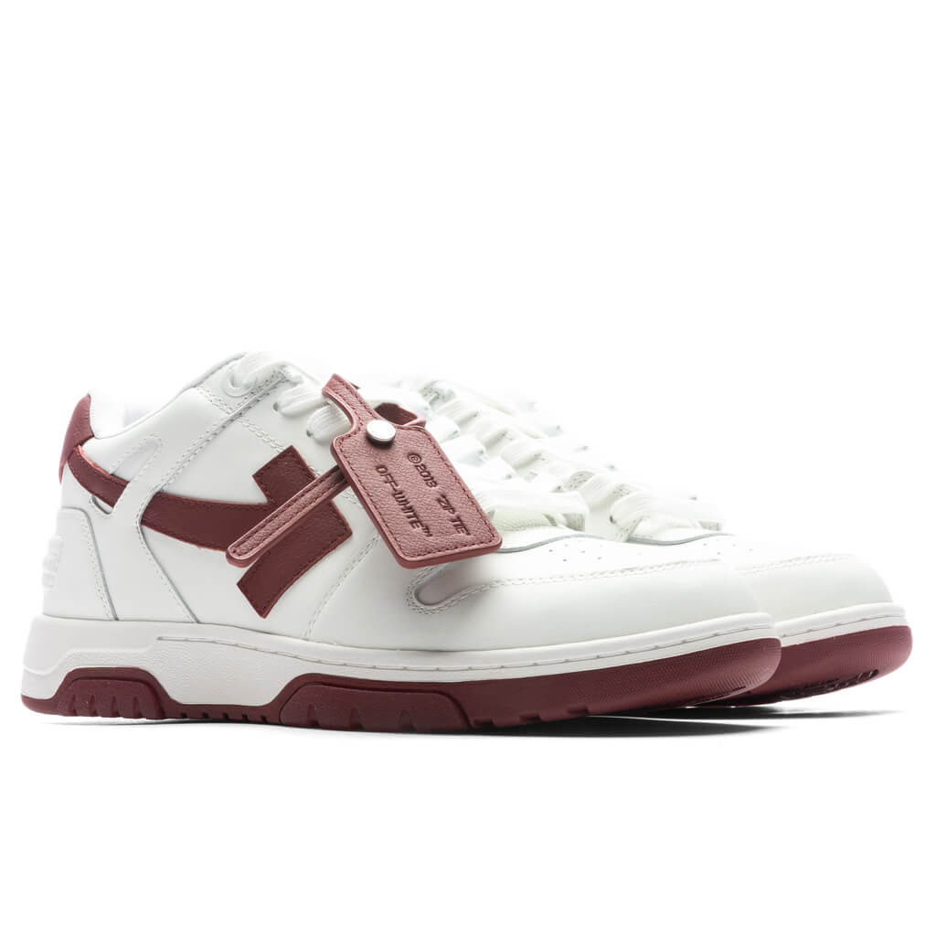 Out of Office Calf Leather - White/Burgundy