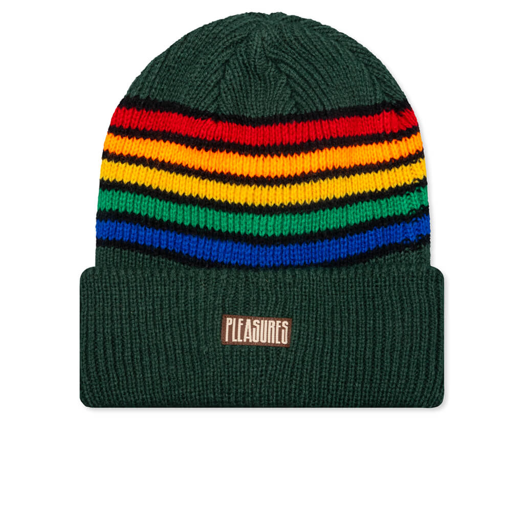 Island Striped Beanie - Green