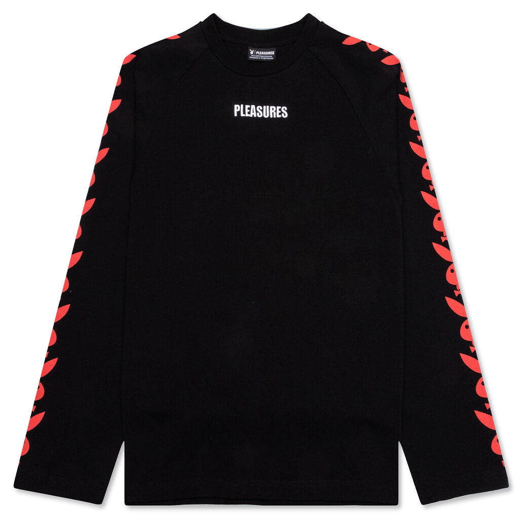 PLEASURES x Playboy PB Raglan L/S - Black