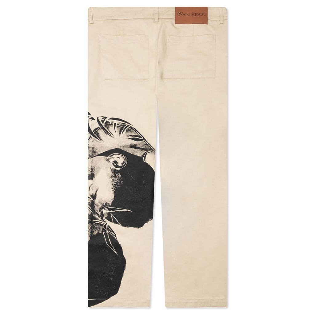 POL Print Chino Trousers - Beige, , large image number null