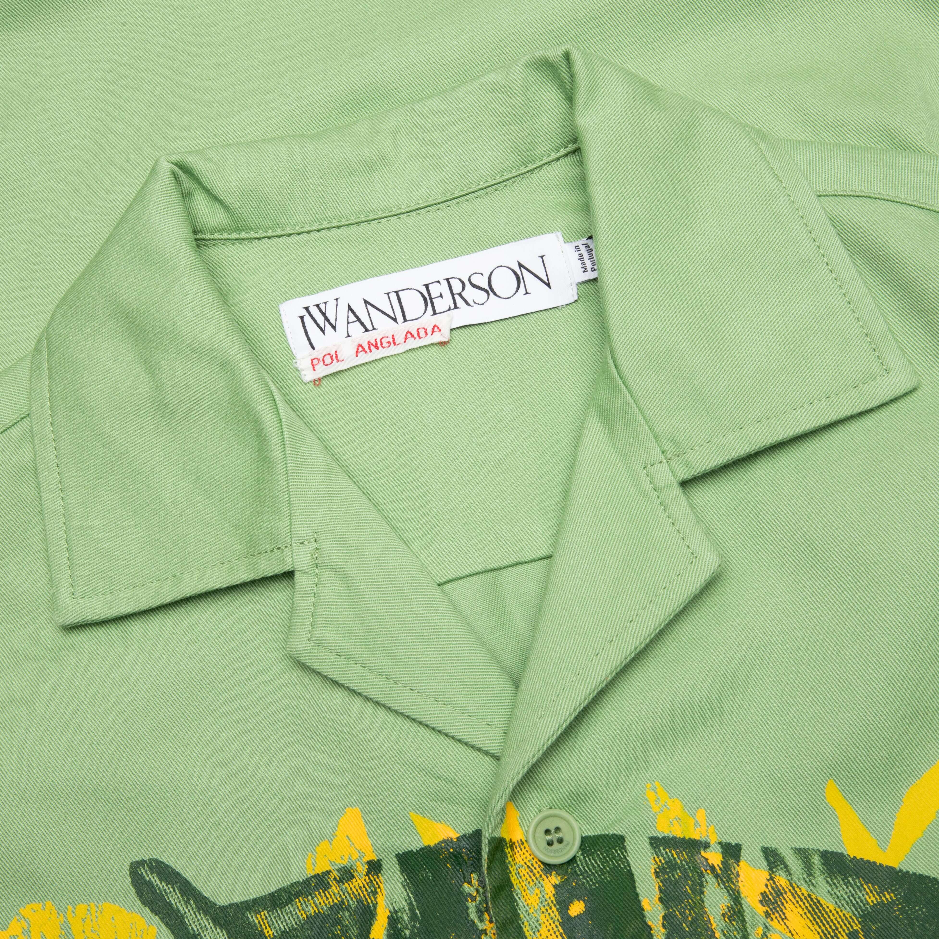 Pol Anglada Print Short Sleeve Shirt - Green, , large image number null