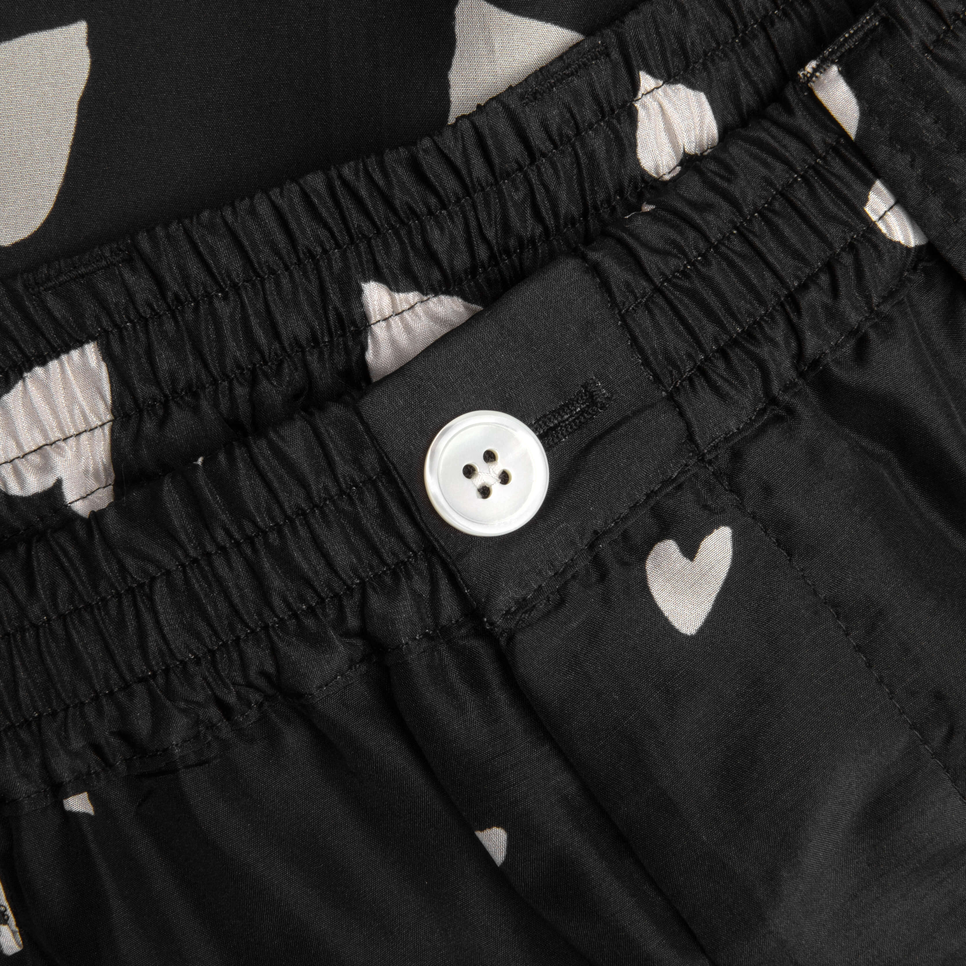Silk Habotai Bermuda Shorts - Black, , large image number null