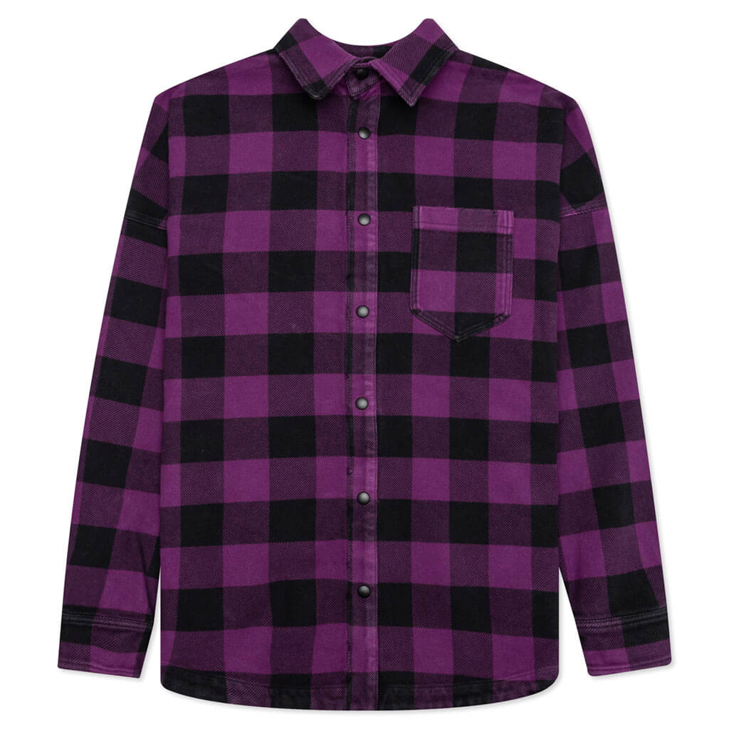 Classic Logo Overshirt - Purple/White