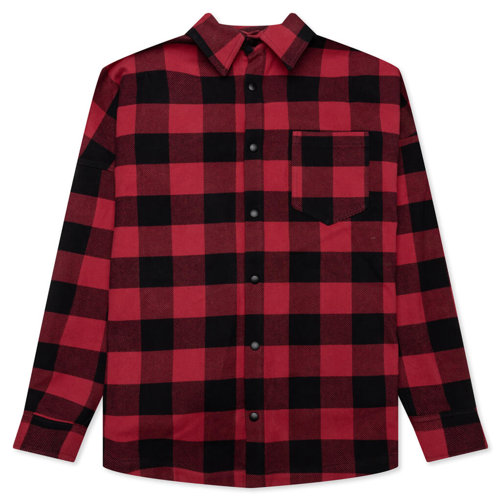 Classic Logo Overshirt - Red/White