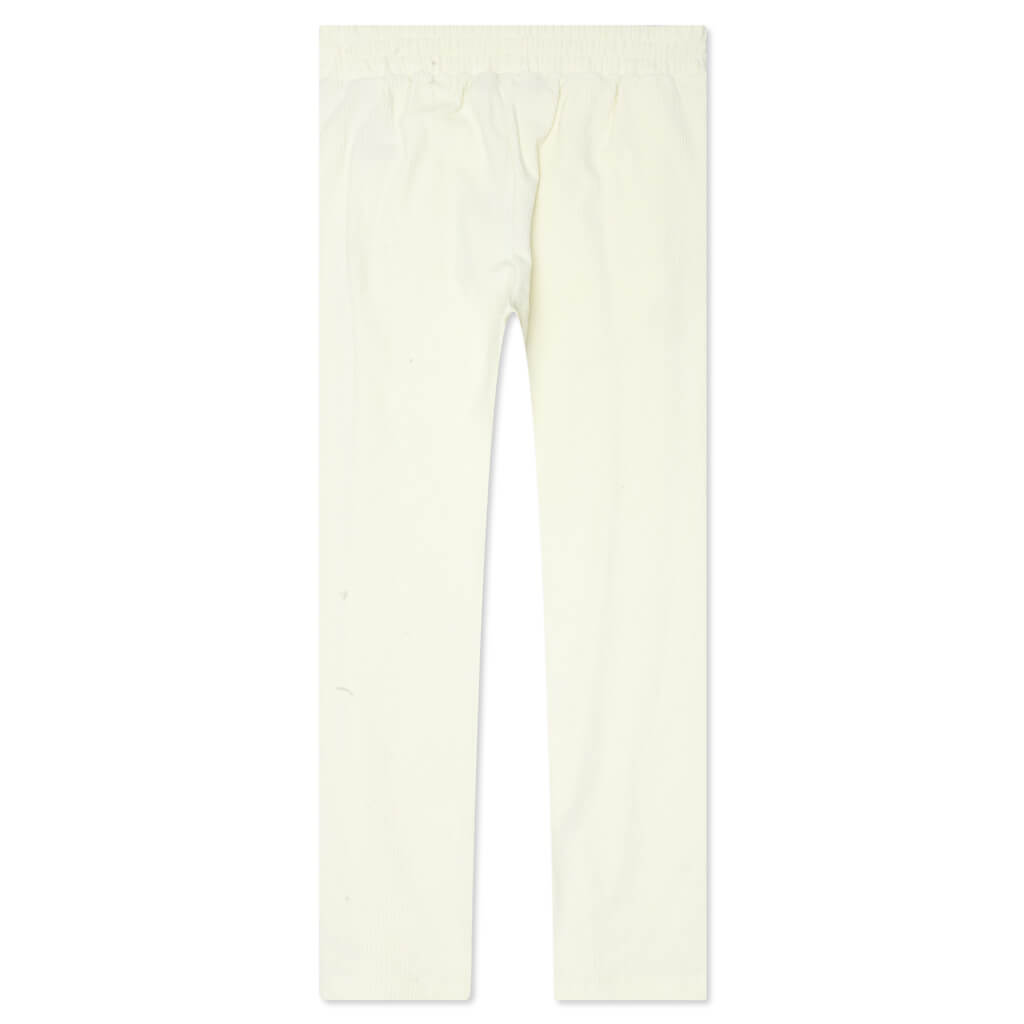 Cord Fleece Track Pants - Light Grey