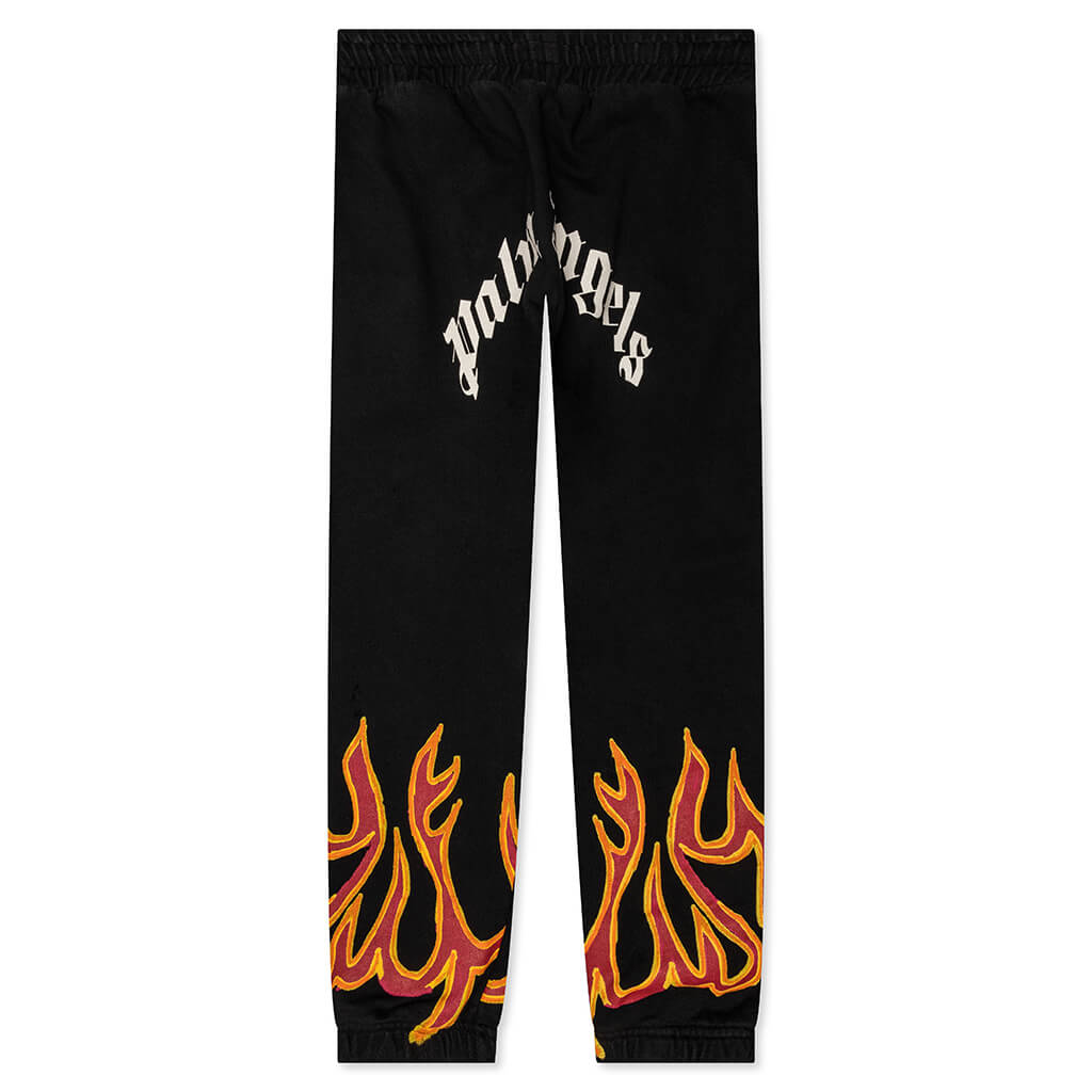 GD Graffiti Flames Sweatpants - Black/Red