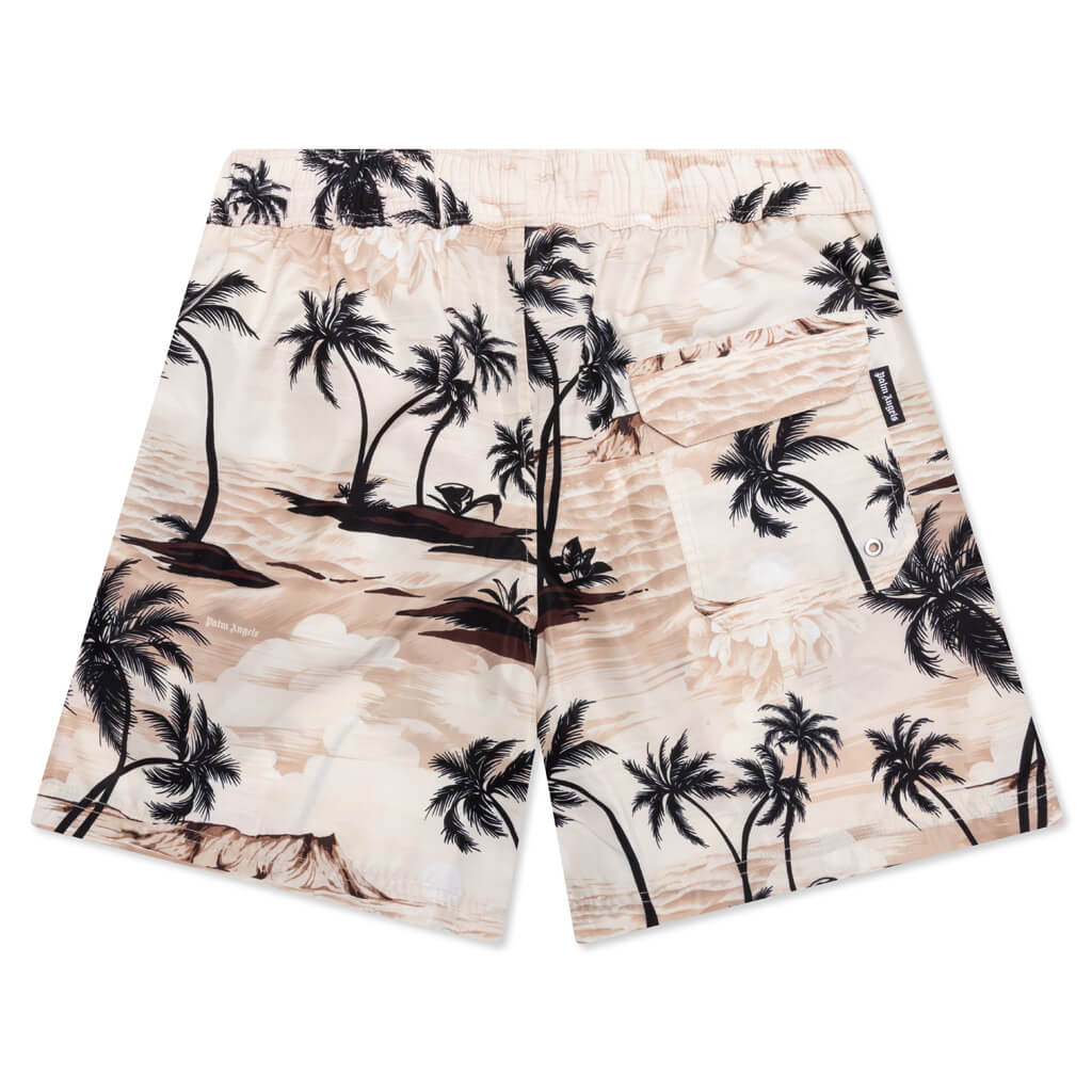 Hawaiian Dream Swim Shorts - Beige/Black