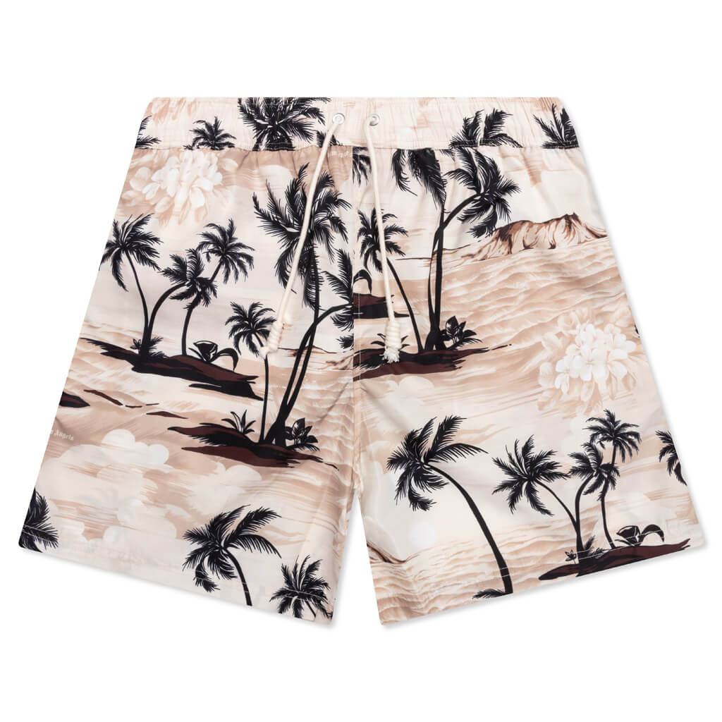 Hawaiian Dream Swim Shorts - Beige/Black