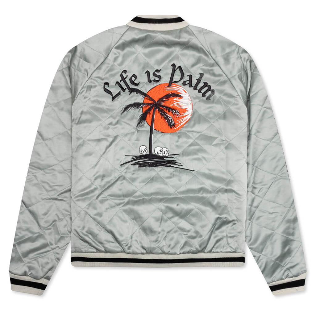 Life Is Palm Souvenir Jacket - Grey/Black, , large image number null