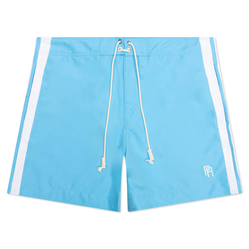 Monogram Swimshort - Light Blue/White