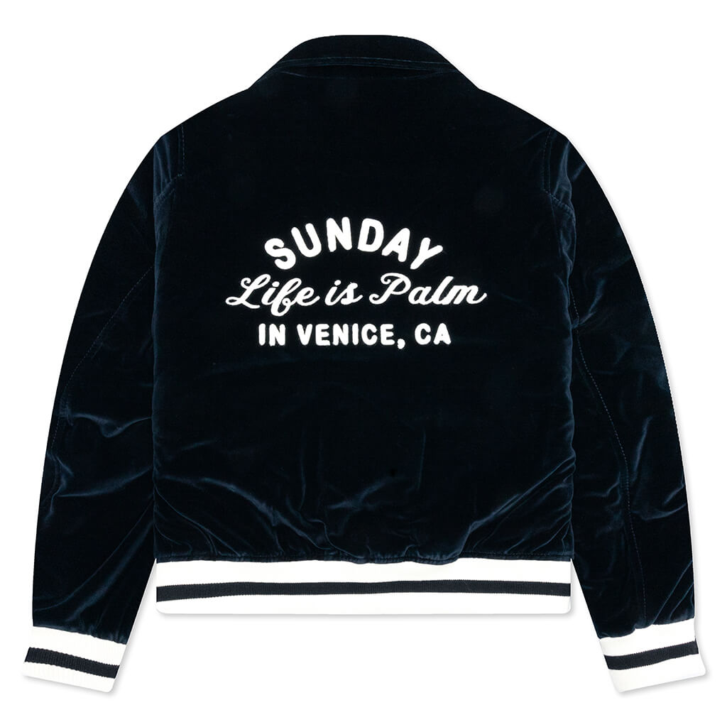 Sunday Baseball Jacket - Indigo/Off White