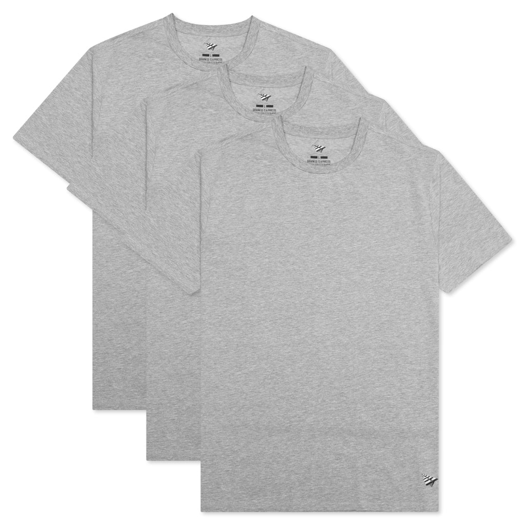 Essential Three Pack Tees - Heather Grey, , large image number null