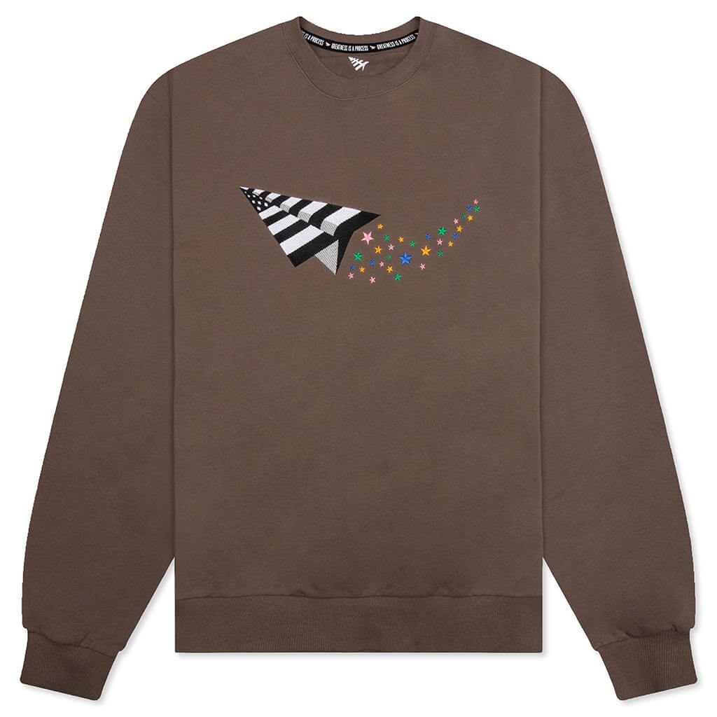 Feature x Paper Planes Startrail Solid Crewneck - Falcon