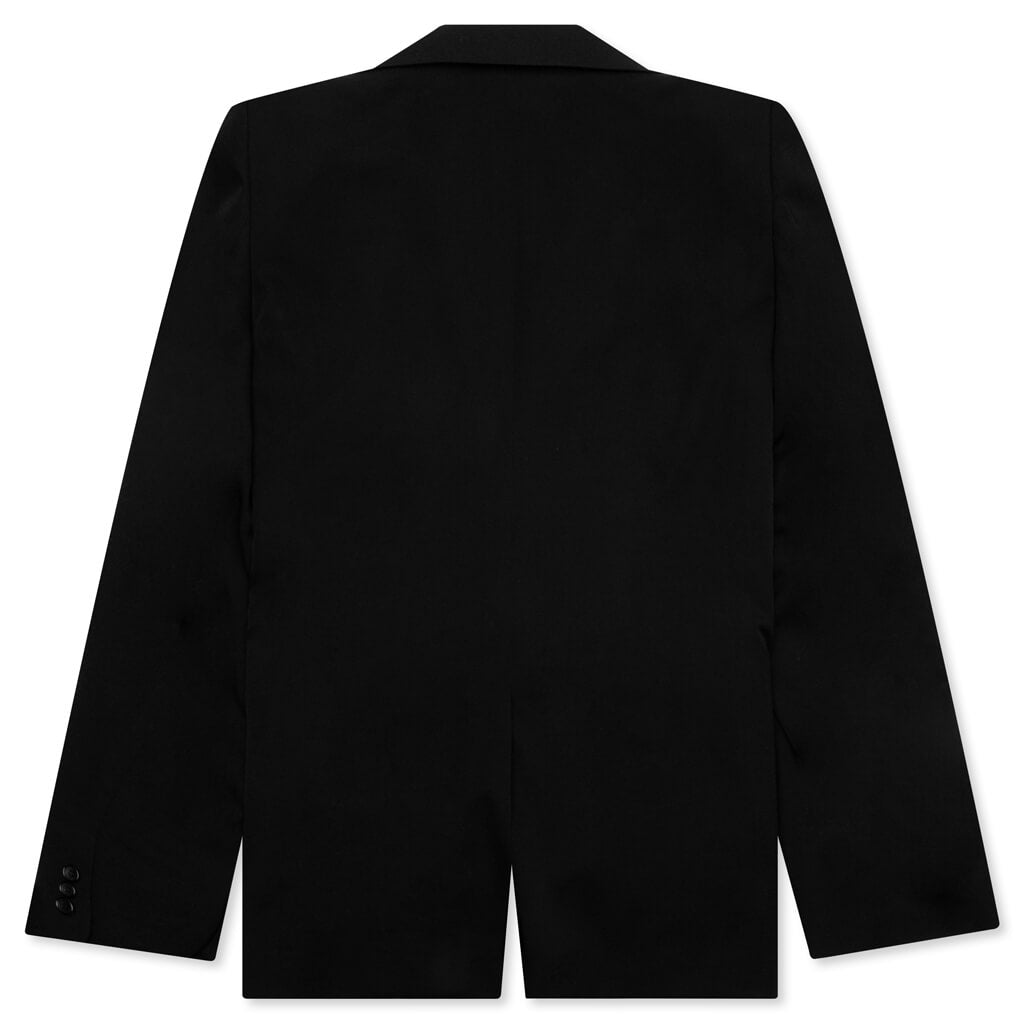 Plus Tailored Wool Blend Blazer - Black, , large image number null