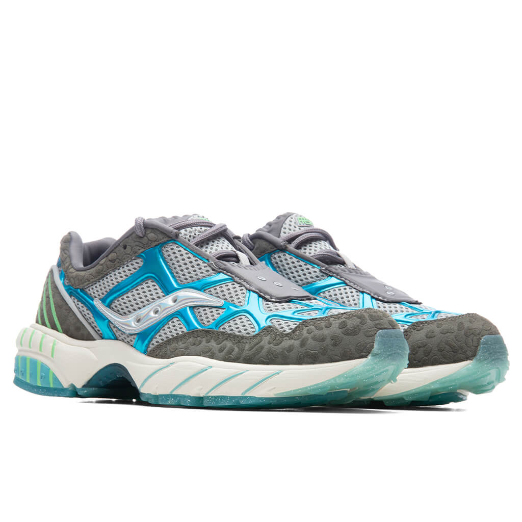 Saucony x FRESH RAGS Grid Web 'Manatee' - Grey/Blue, , large image number null