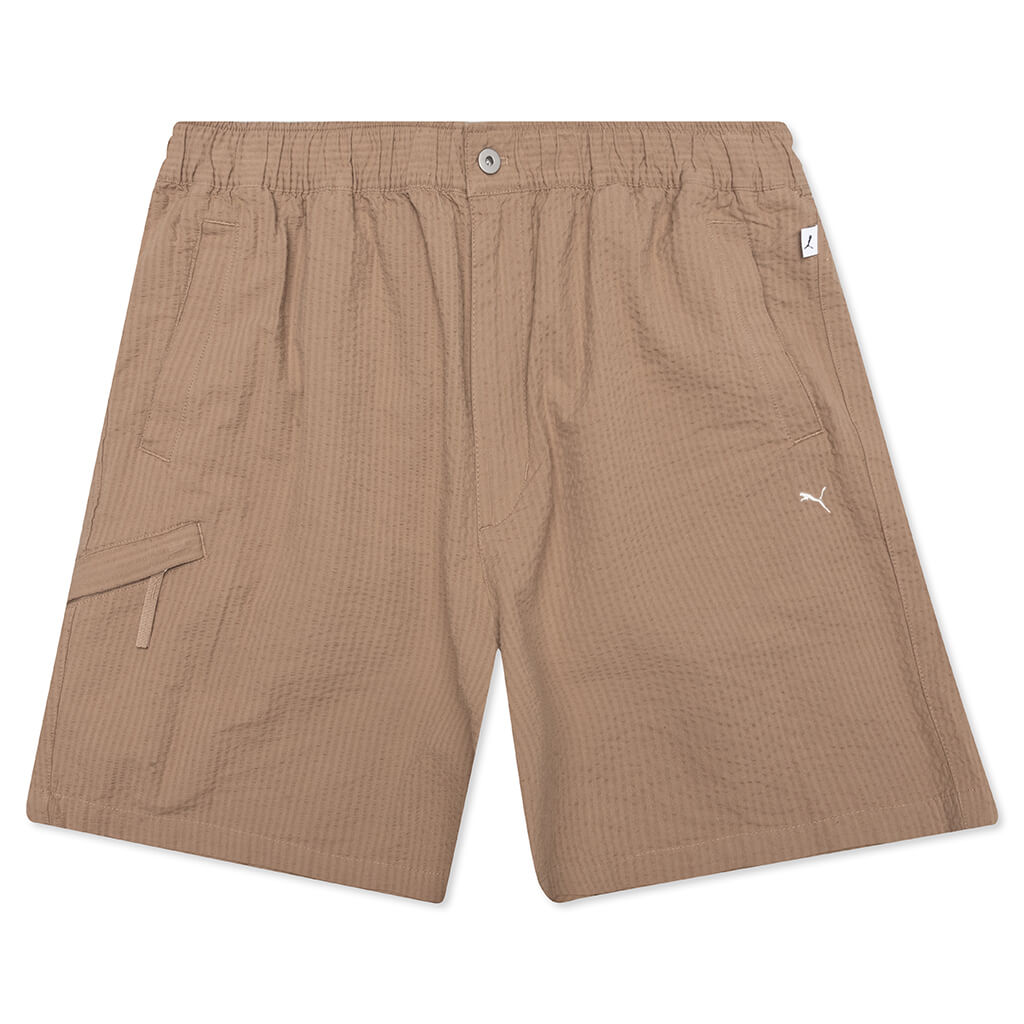 MMQ Seersucker Shorts - Brown