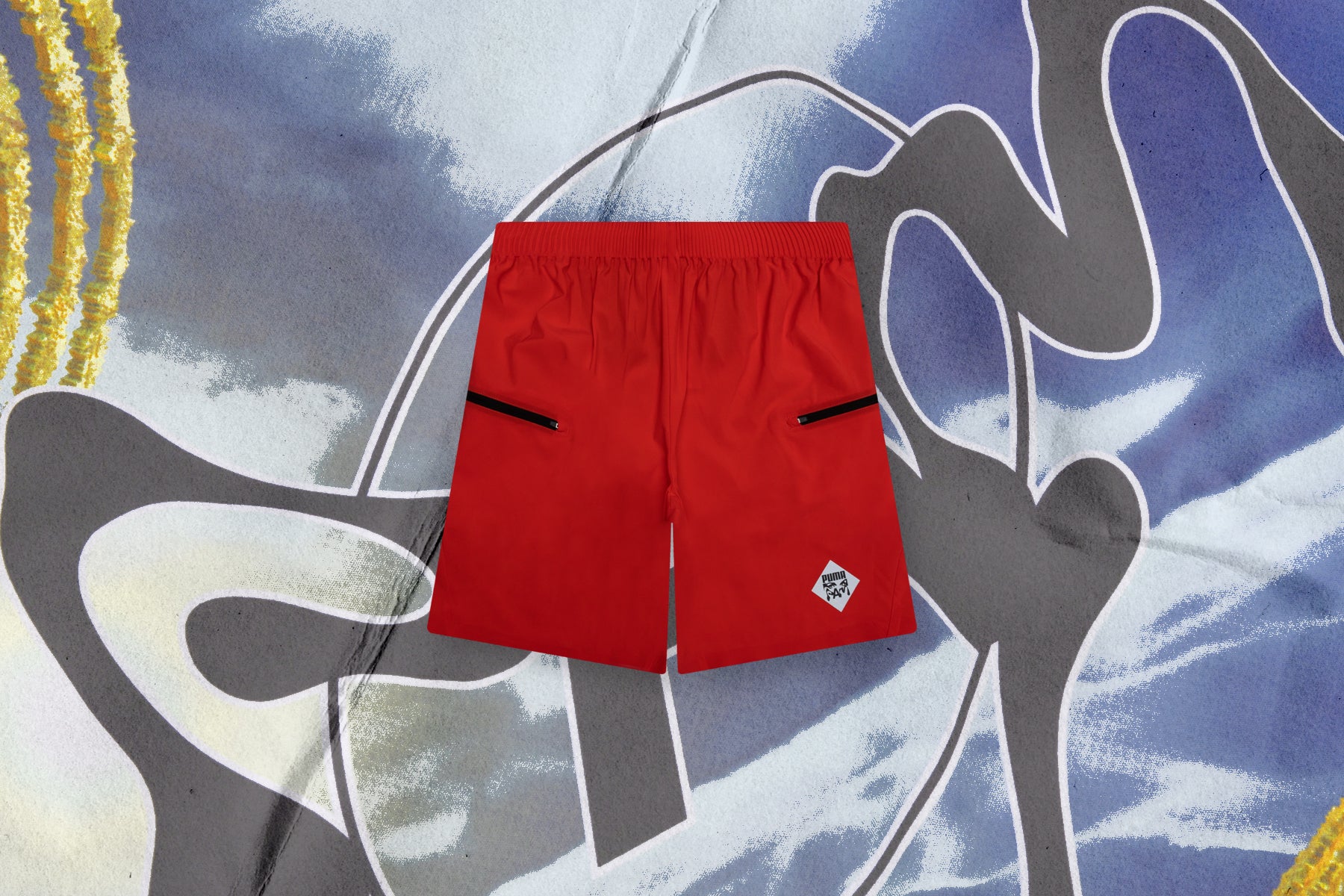 Puma x Perks and Mini Trail Running Shorts - Red, , large image number null