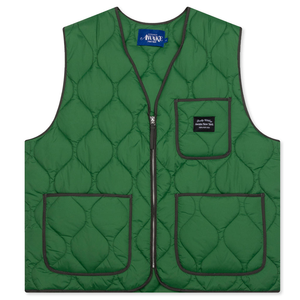 Quilted Vest - Green