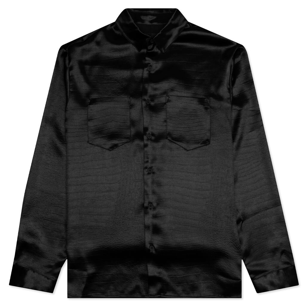 Malcom Shirt - Black Crocodile, , large image number null