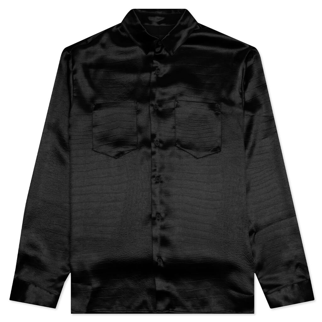 Malcom Shirt - Black Crocodile