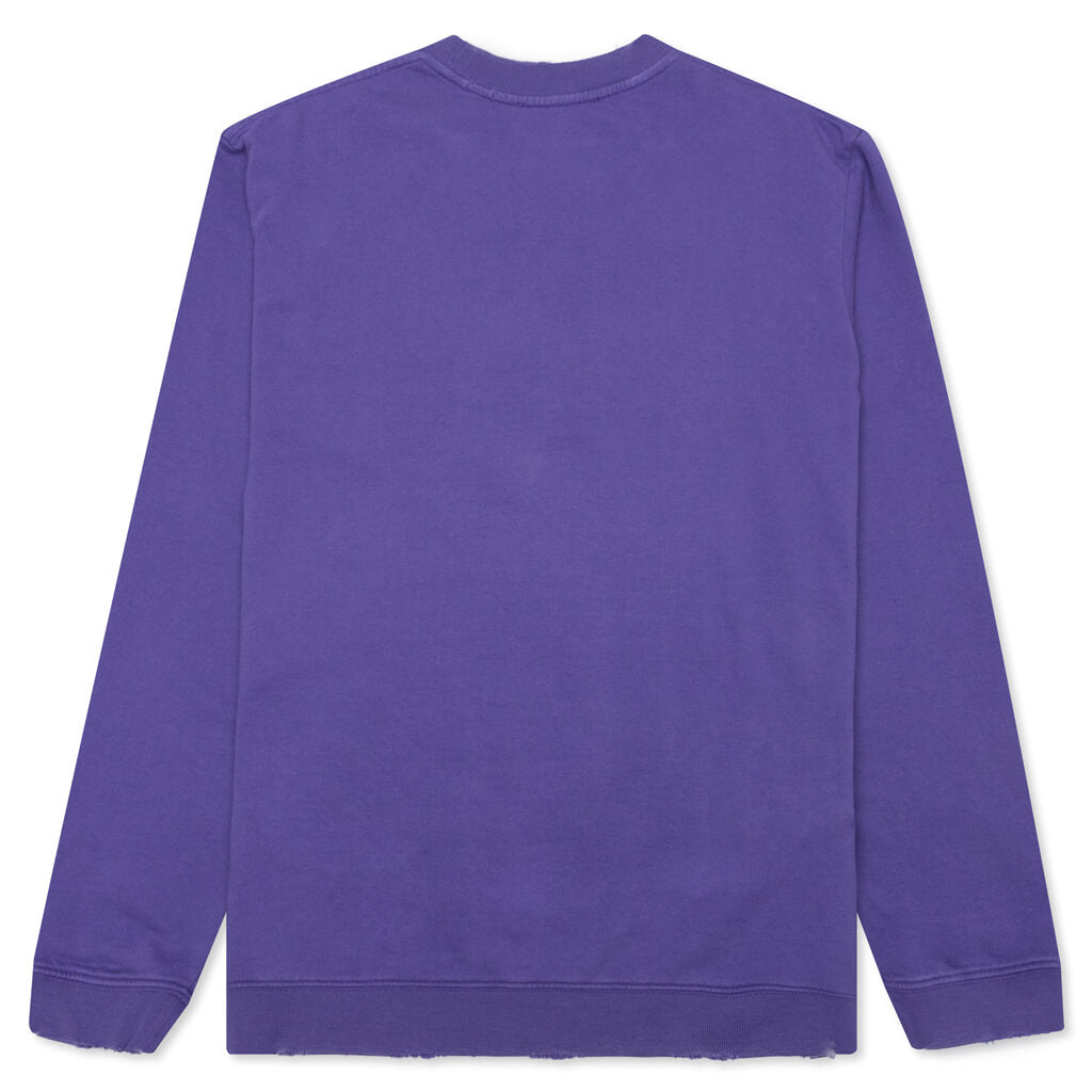 Girl In Red Destroyed Crewneck Sweater - Purple