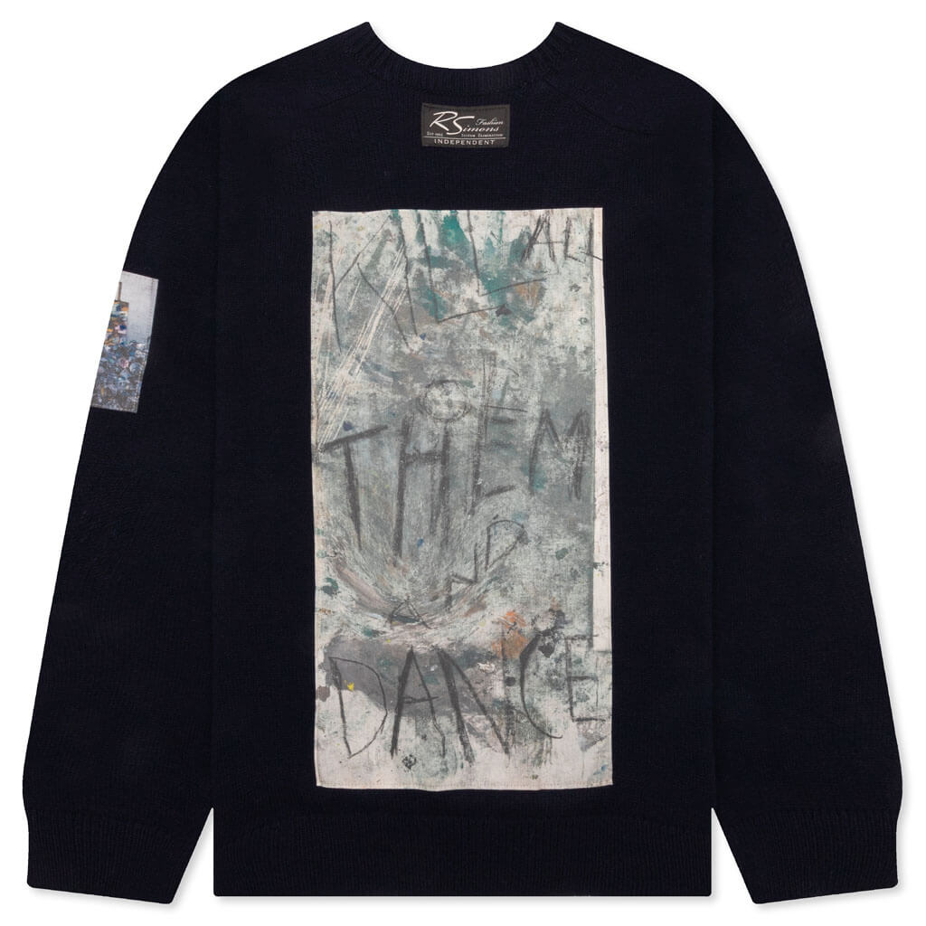 Sweater with Patches - Dark Navy