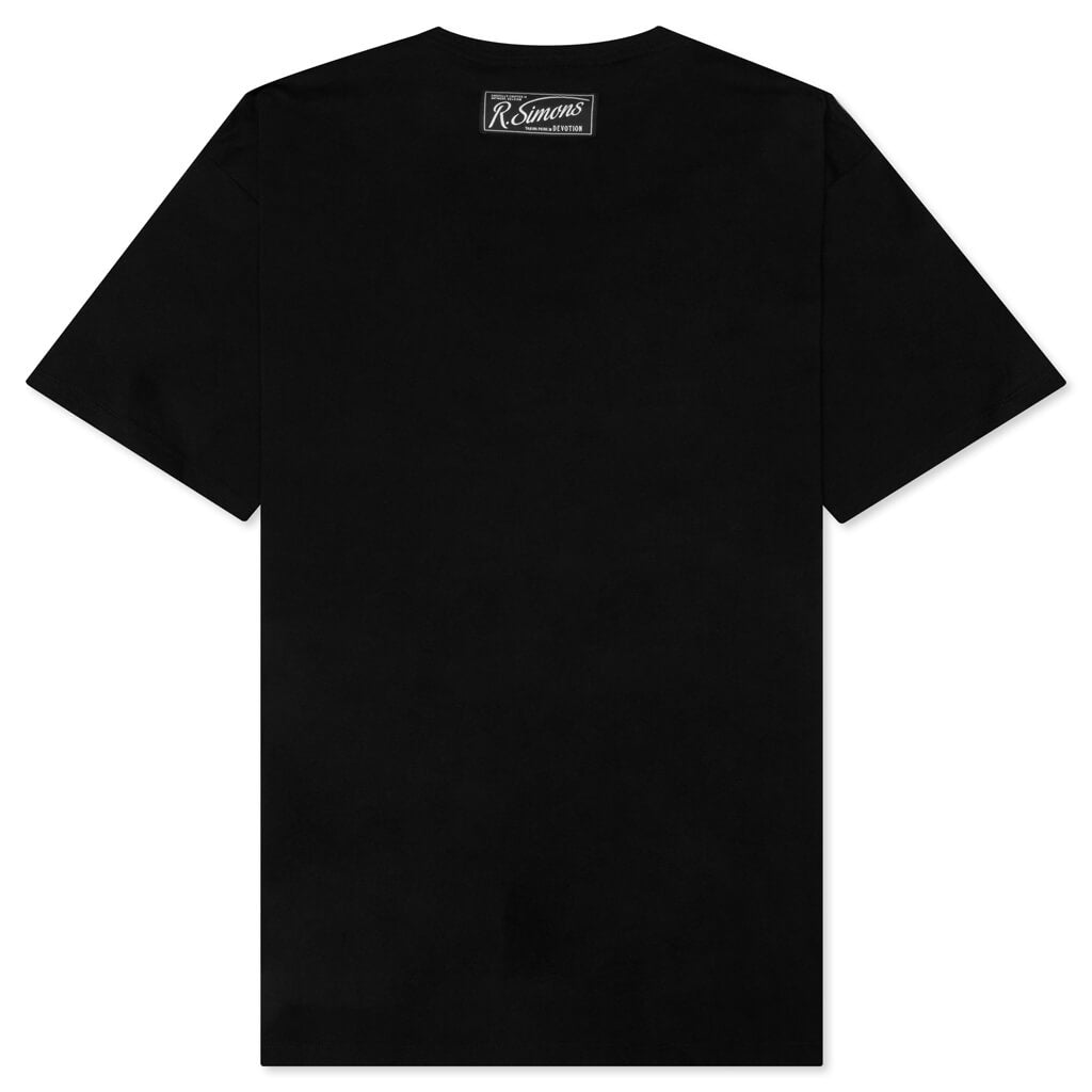 Oversised T-Shirt With Printed Pocket Holes - Black