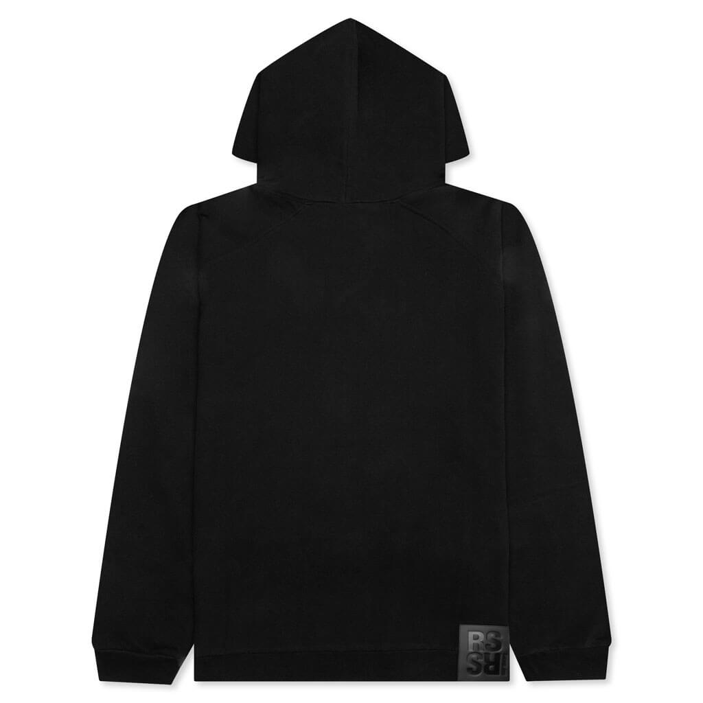 R Embroidery and Patch Hoodie - Black/Orange