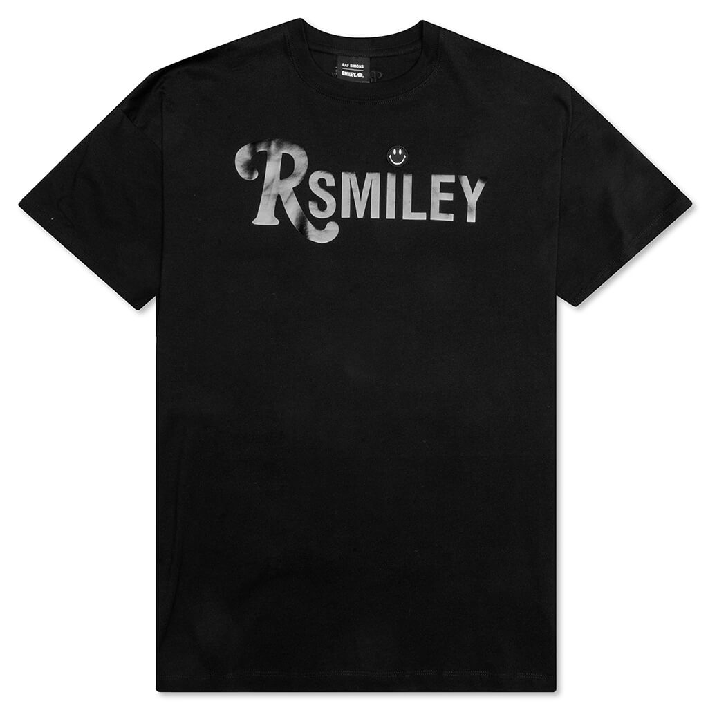 Raf Simons x Smiley RSmiley Print Big Fit T-Shirt - Black
