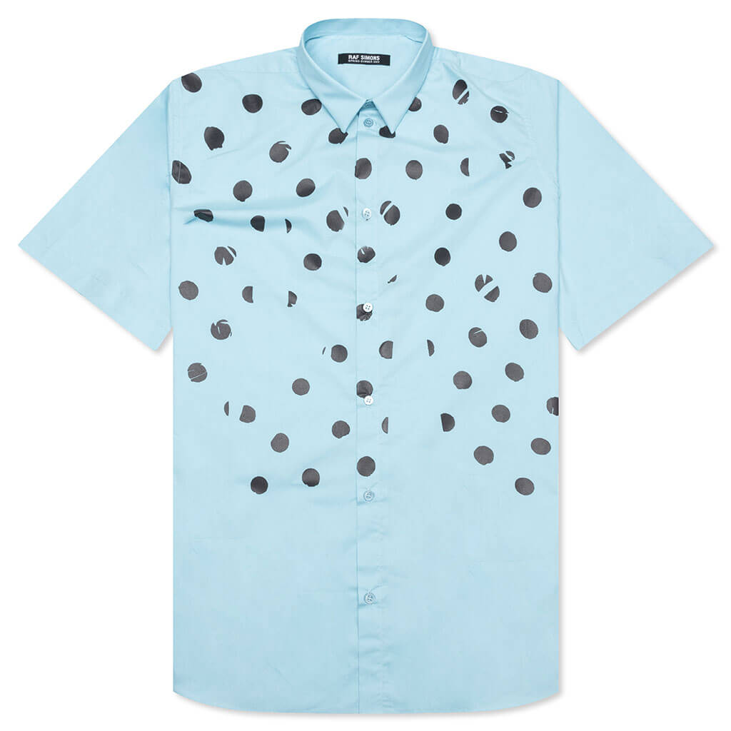 Polka Dot Print S/S Shirt - Blue