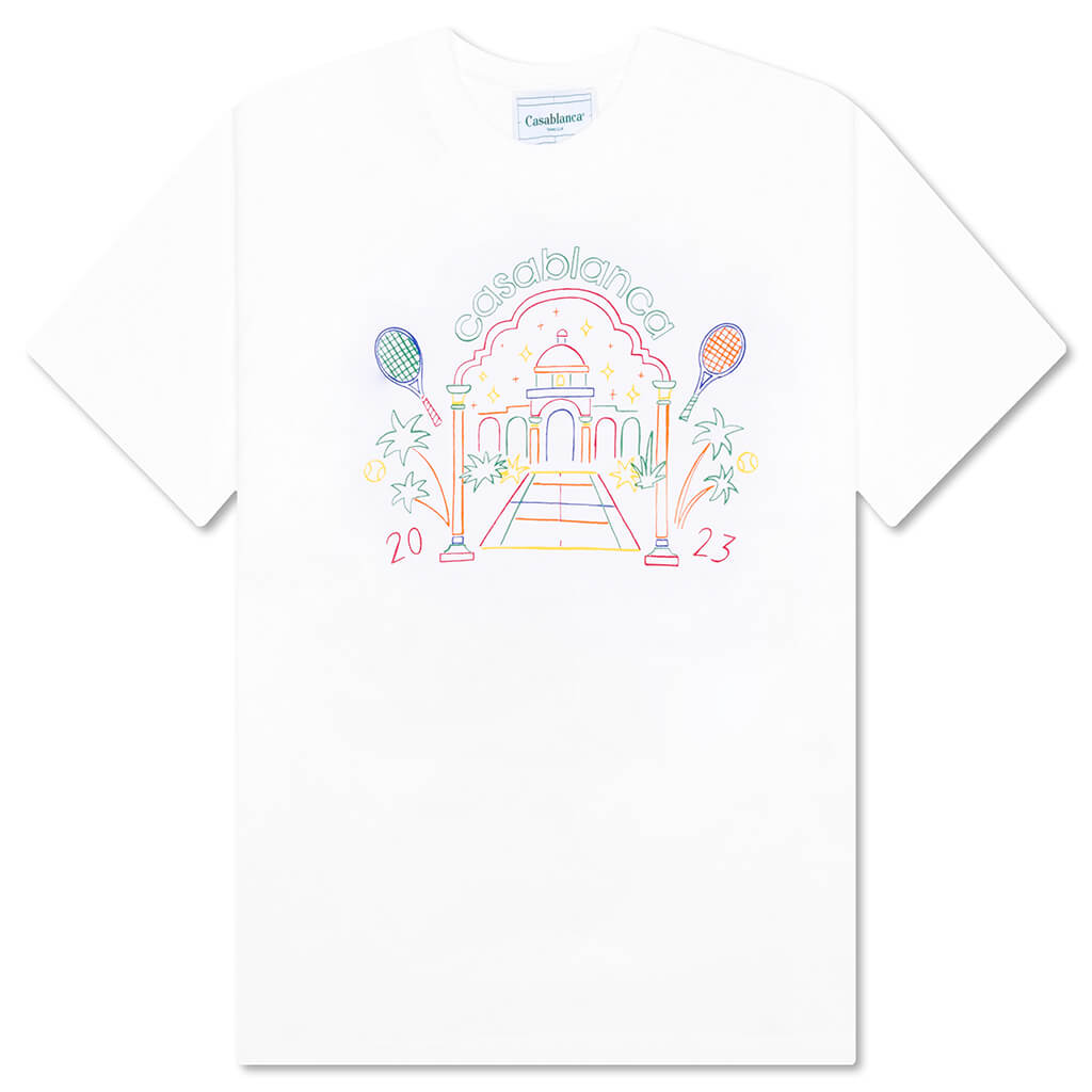 Rainbow Crayon Temple Jersey - White