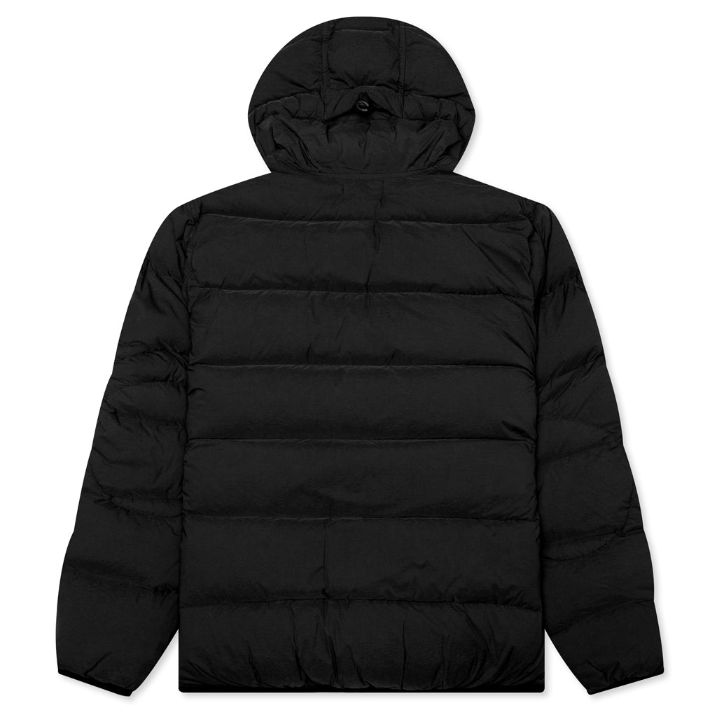 Real Feather Hooded Jacket - Black, , large image number null