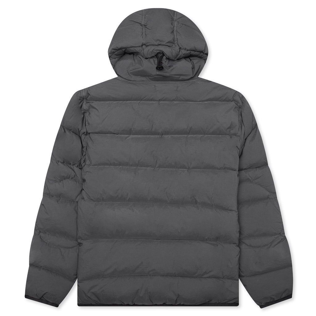 Real Feather Hooded Jacket - Lead Grey, , large image number null